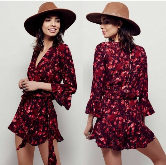 Free People Red Floral Jumpsuit - Picture 15 of 15